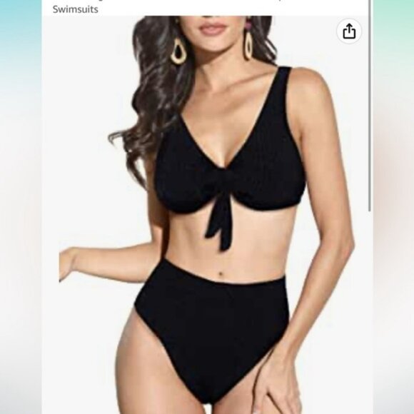 AMICABLING shimmery swimming set 🖤 - Picture 1 of 14